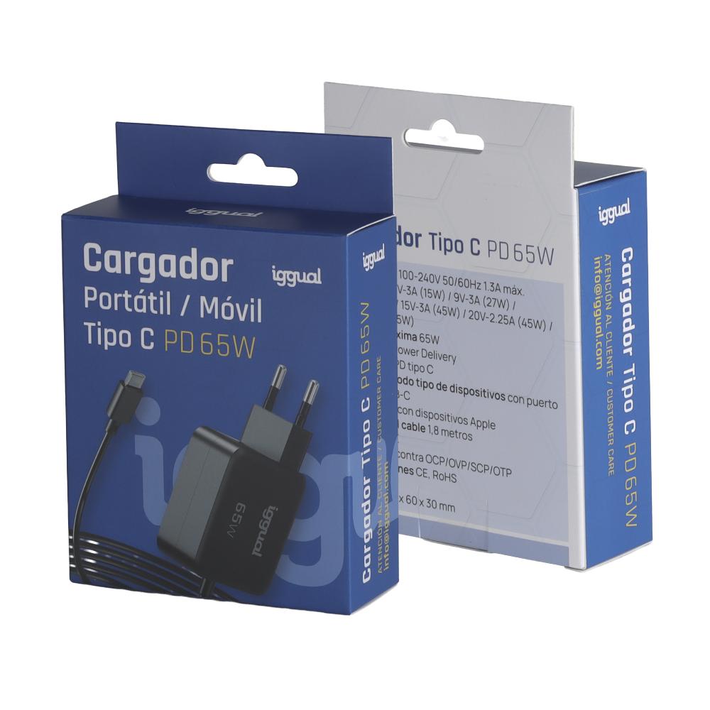 Infortisa Image 1 - iggual Cargador portátil y móvil tipo C PD 65W