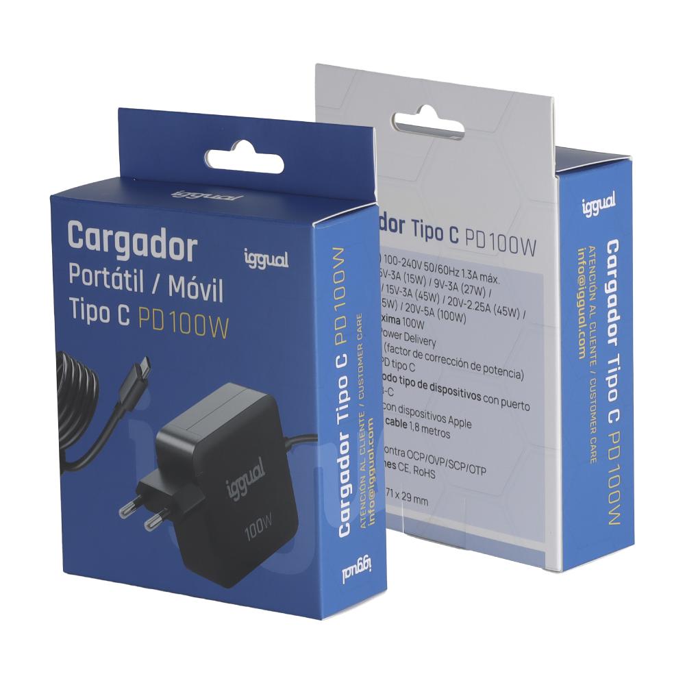 Infortisa Image 1 - iggual Cargador portátil y móvil tipo C PD 100W