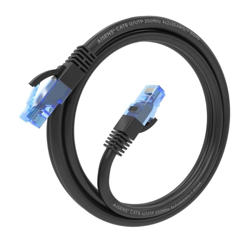 Infortisa Image 1 - Aisens Cable RJ45 Cat.6 UTP AWG26 CCA Negro 1.0M