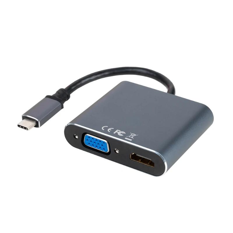 Infortisa Image 2 - Nanocable Converosr USB-C a HDMI/VGA/USB3.0/PD