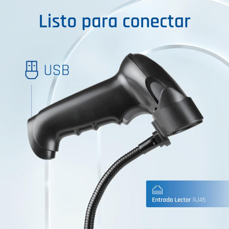 Infortisa Image 2 - iggual Lector código barras 2D USB gatillo soporte