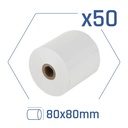 Infortisa Image 1 - iggual Caja 50 rollos papel térmico sin BPA 80x80