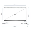 Infortisa Image 1 - iggual Pantalla exterior portable 100" 221x124 cm