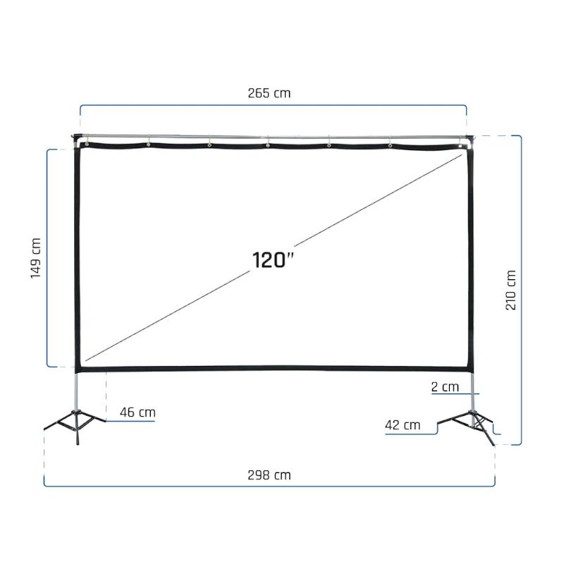 Infortisa Image 1 - iggual Pantalla exterior portable 120" 265x149 cm