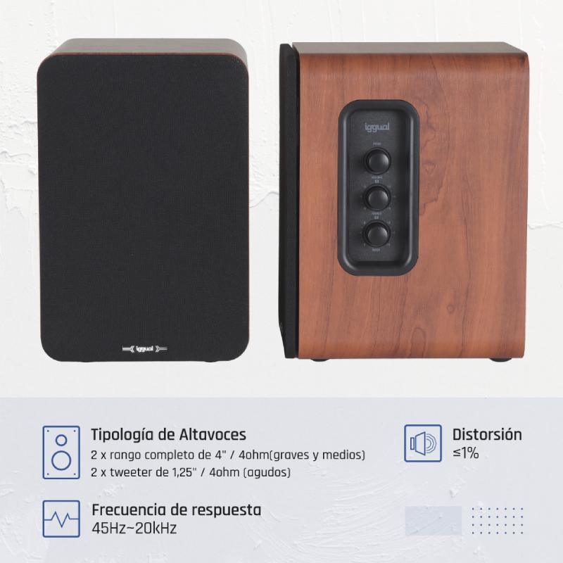 Infortisa Image 2 - iggual Altavoces 2.0 50W Bluetooth 5.3 Home Studio