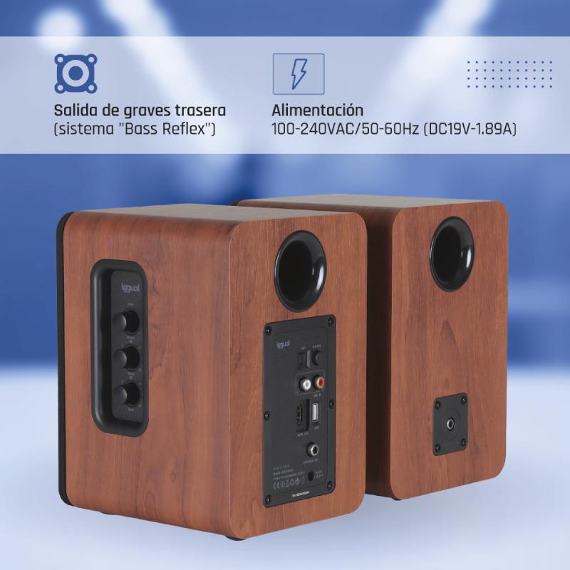 Infortisa Image 3 - iggual Altavoces 2.0 50W Bluetooth 5.3 Home Studio
