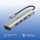 Infortisa Image 4 - iggual Hub tipo C 5 puertos 3xUSB + RJ45 + tipo C