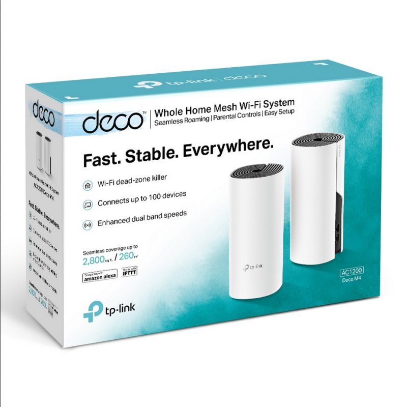 Infortisa Image 2 - TP-Link Deco M4(2-Pack) AP AC1200 WiFi Mesh 2xGbE