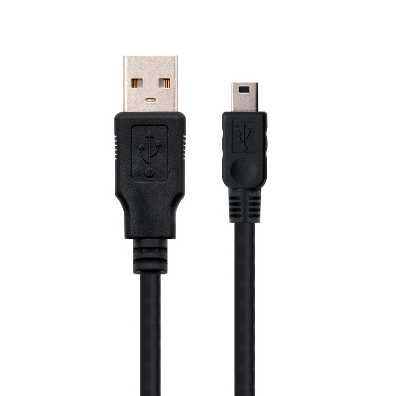 Infortisa Image 1 - Nanocable Cable USB 2.0, A/M-Mini B/M, negro, 0.5m