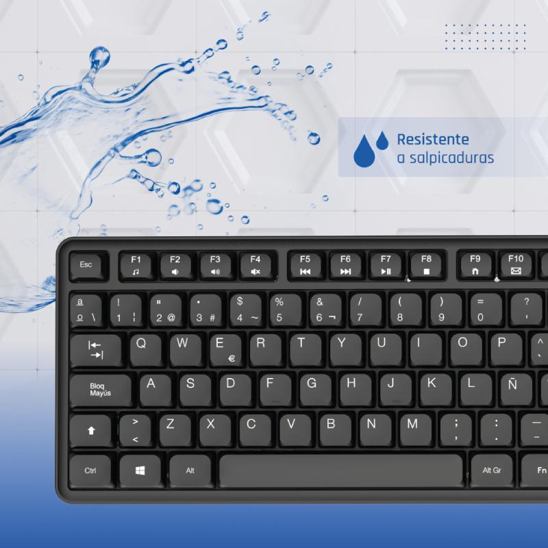 Infortisa Image 2 - iggual Teclado USB estándar CK-SILENT-105T negro