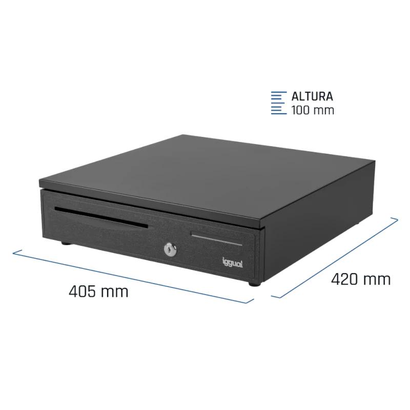 Infortisa Image 4 - iggual Cajón portamonedas IRON-20 42cm 4+8 negro