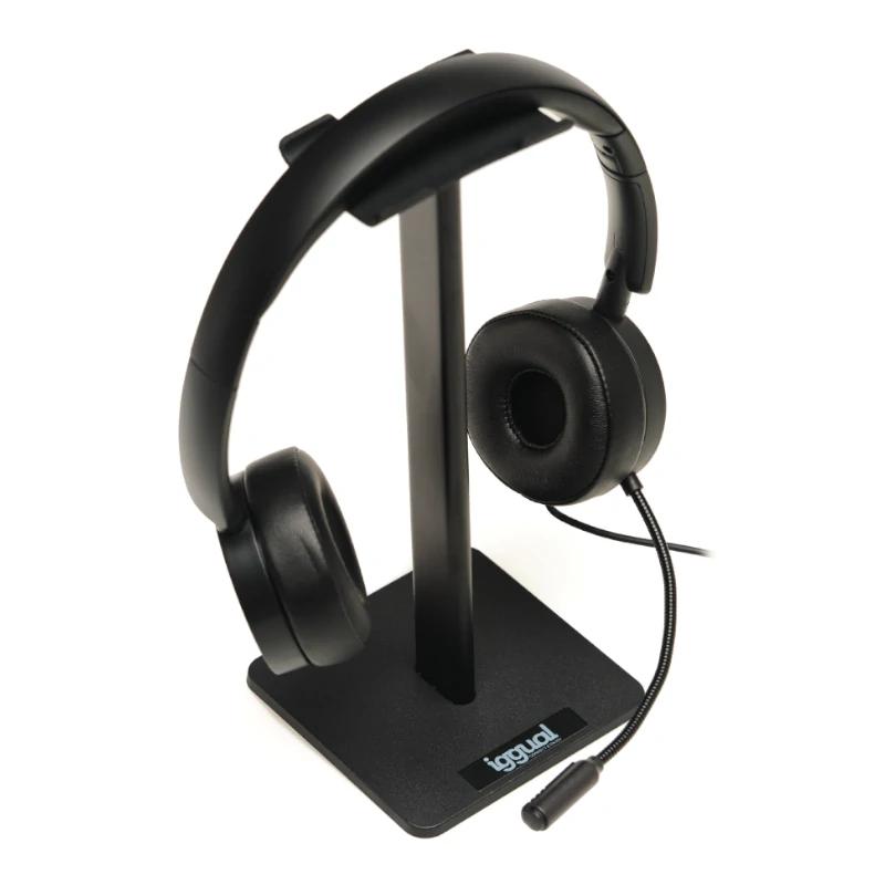 Infortisa Image 2 - iggual Soporte para auriculares SA22 negro