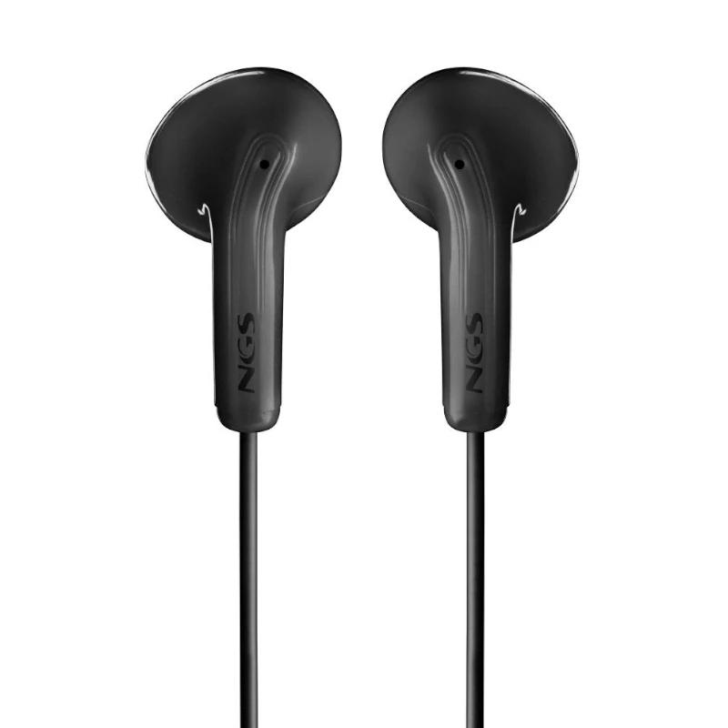 Infortisa Image 2 - NGS Auricular Negro Estéreo Cable JACK 3.5 Mm