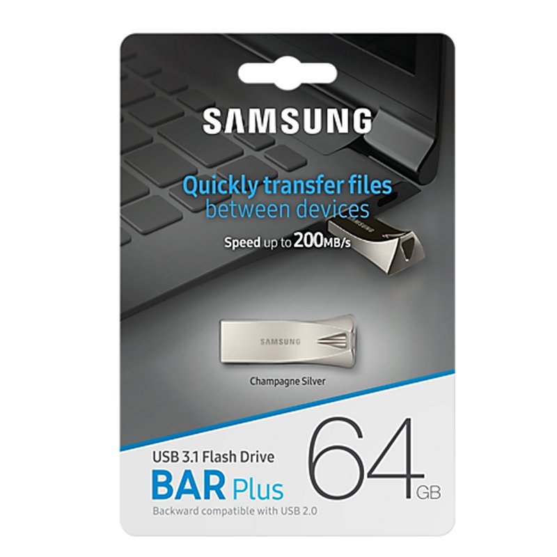 Infortisa Image 1 - Samsung Bar Plus 64GB USB 3.1 Champaign Silver