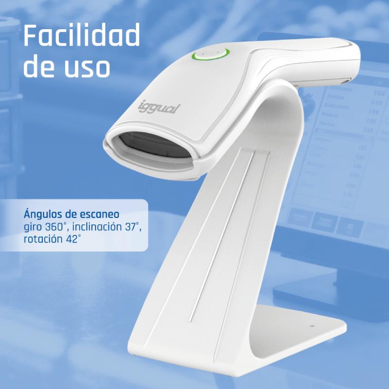 Infortisa Image 4 - iggual Lector código barras 2D USB botón blanco