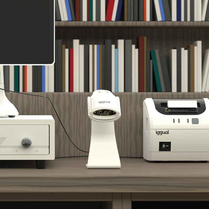 Infortisa Image 7 - iggual Lector código barras 2D USB botón blanco