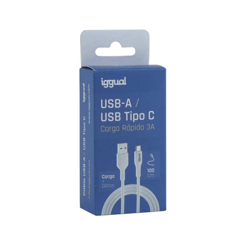 Infortisa Image 2 - iggual Cable USB-A/USB-C 100 cm blanco Q3.0 3A