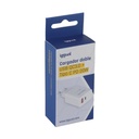 Infortisa Image 2 - iggual Cargador doble USB QC3.0 + tipo C PD 20W