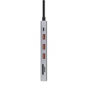Infortisa Image 2 - Nanocable Hub 12en1 USB-A/C+HDMI+DP+RJ45+TF+SD+AU