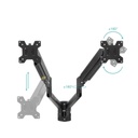 Infortisa Image 1 - Tooq Soporte Pared LP1434TNR-B 2 brazo 13-34 Negro