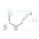 Infortisa Image 3 - Tooq Soporte Pared LP1434TNR-B 2 brazo 13-34 Negro