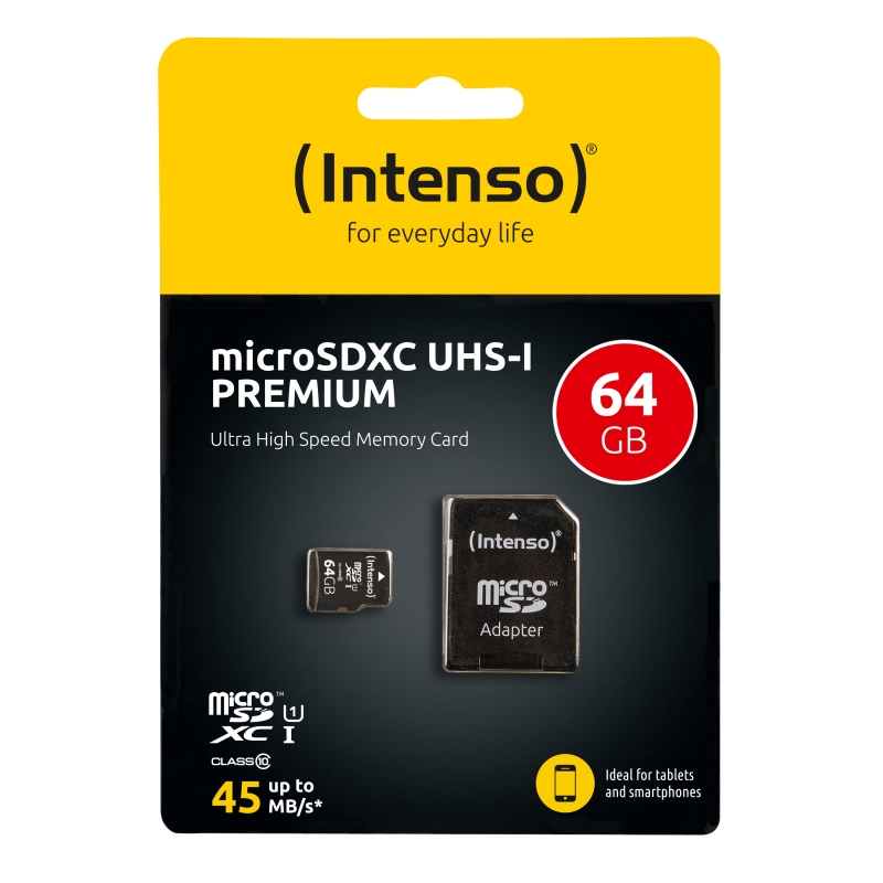 Infortisa Image 1 - Intenso 3423490 Micro SD UHS-I Premium 64GB c/adap