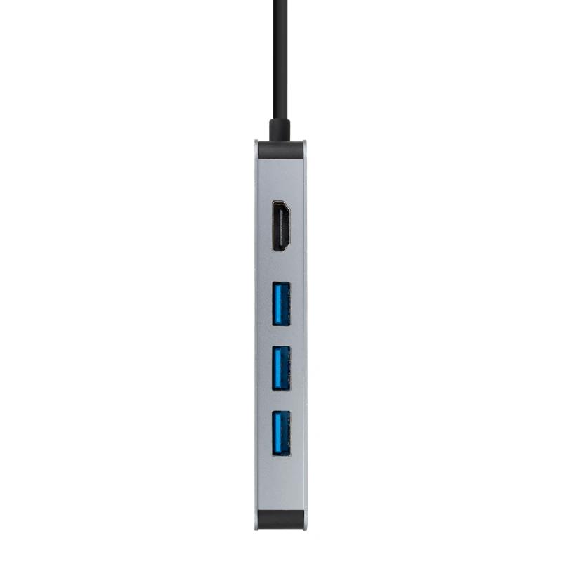 Infortisa Image 2 - Nanocable Hub 8en1 USB-A+HDMI+USB-C PD+RJ45+TF+SD