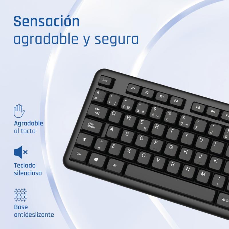 Infortisa Image 1 - iggual Teclado USB estándar CK-OFFICE-105T negro
