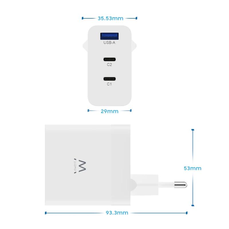 Infortisa Image 2 - EWENT Cargador carga rapido 65w usb-c y usb-a