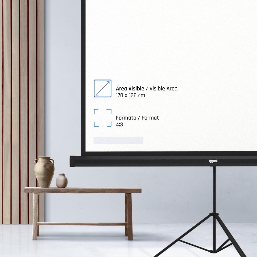 Infortisa Image 3 - iggual Pantalla 84" 176x134 cm con trípode+bolsa