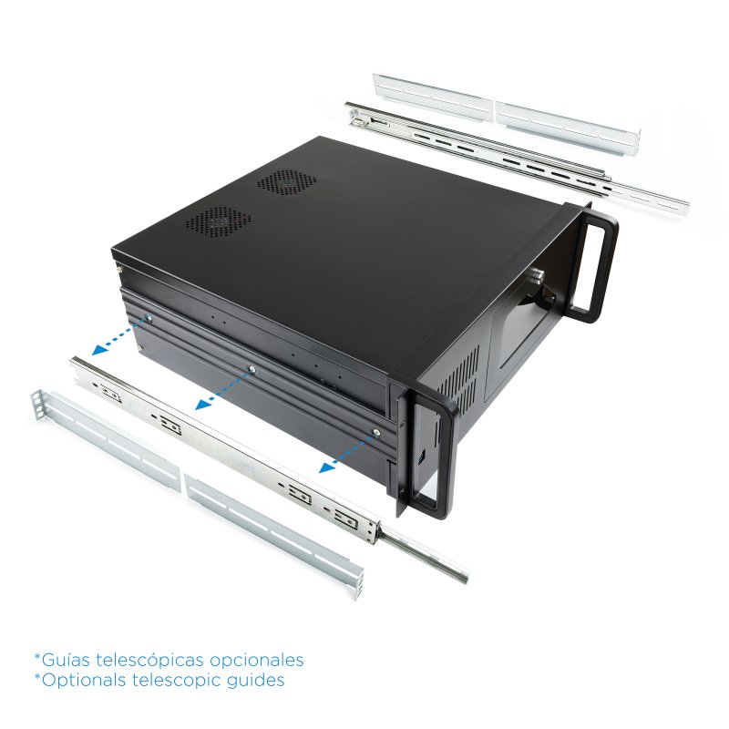 Infortisa Image 3 - Tooq Caja RACK-406N-USB3 4U 19" ATX Sin F.A Negro
