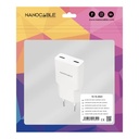 Infortisa Image 1 - Nanocable Cargador 2xUSB-C/PD 20W  Blanco