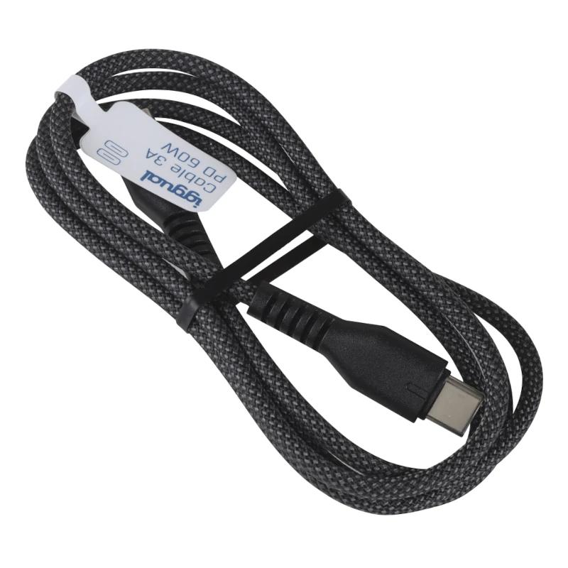 Infortisa Image 1 - iggual Cable USB-C a tipo C 60W 3A 100 cm trenzado
