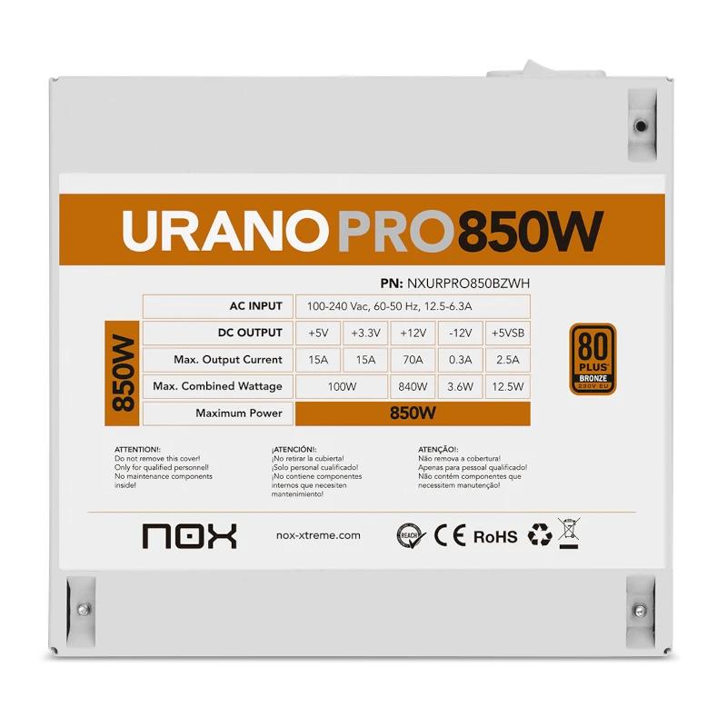 Infortisa Image 3 - NOX Fuente ATX Urano PRO 850W Bronze Blanco