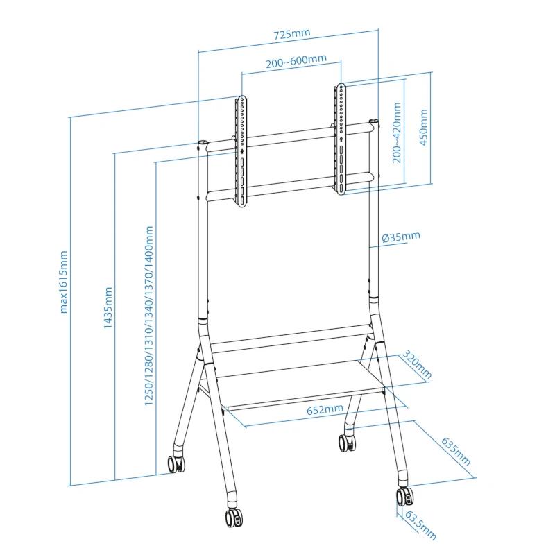 Infortisa Image 3 - Tooq IDreams Soporte suelo pantallas 37"-86"