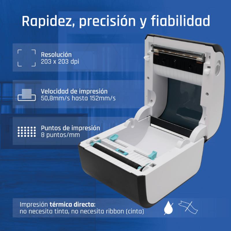 Infortisa Image 7 - iggual Impresora etiquetas envíos 4X6 USB+Bluetoot