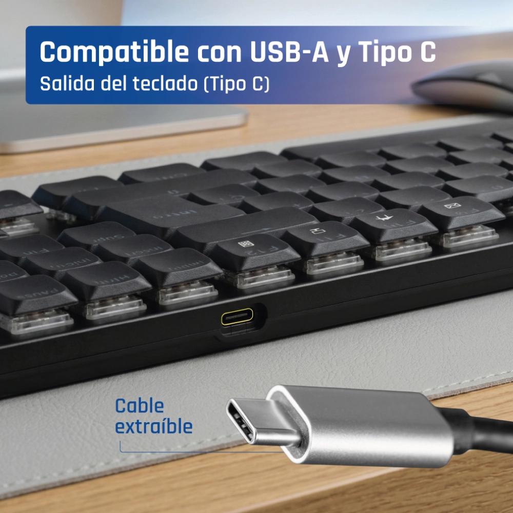 Infortisa Image 5 - iggual Teclado USB mecánico CK-MECHA-105T negro