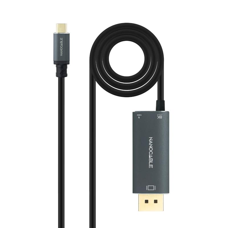 Infortisa Image 1 - Nanocable Cable USB-C/M-DP/M+USB-C/H PD 1.8M