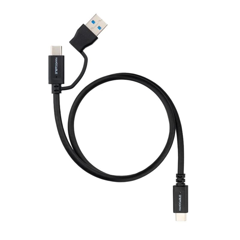 Infortisa Image 1 - Nanocable Cable USB-C+USB-A/USB-C 3.2 GEN2 0.5M