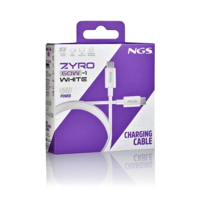 Infortisa Image 3 - NGS CABLE CARGA RAPIDA USB-C A USB-C 1M BLANCO