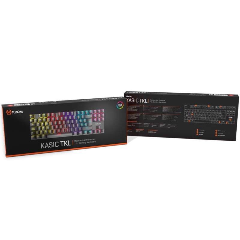 Infortisa Image 1 - KROM Teclado Gaming NXKROMKASICTKL  TKL RAINBOW