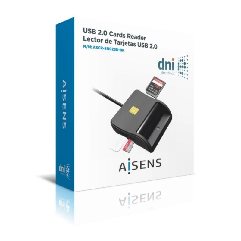 Infortisa Image 3 - Aisens Lector DNI SIM SD MSD MMC RS-MMC MMC Micro