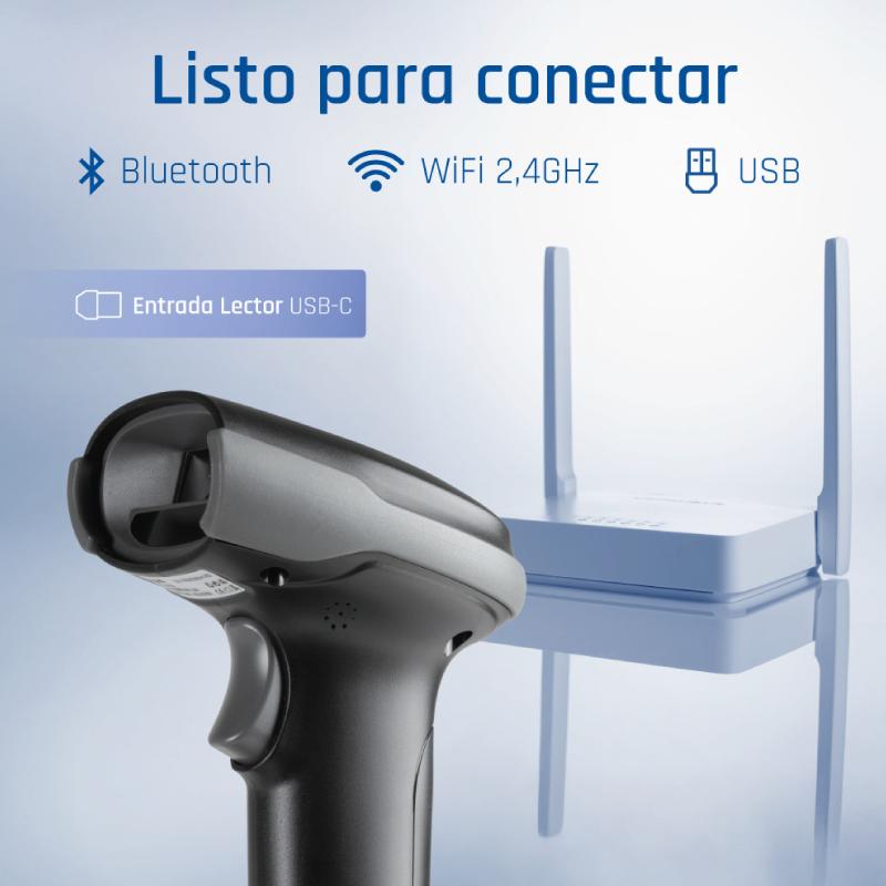 Infortisa Image 2 - iggual Lector código barras 2D Bluetooth WiFi 2.4G