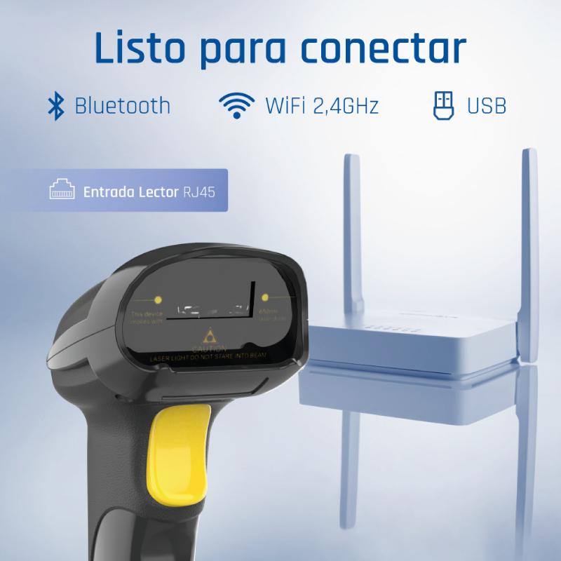 Infortisa Image 1 - iggual Lector código barras 1D Bluetooth WiFi 2.4G