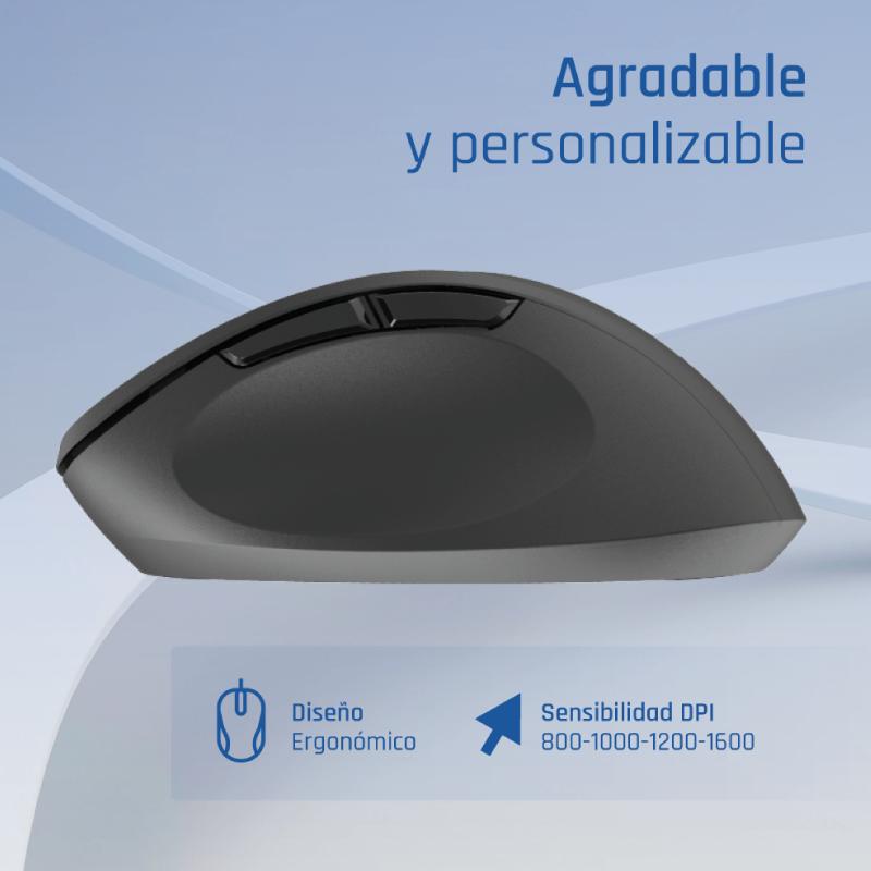 Infortisa Image 2 - iggual Ratón inalámbrico ERGO-SILENT-6D 1600DPI