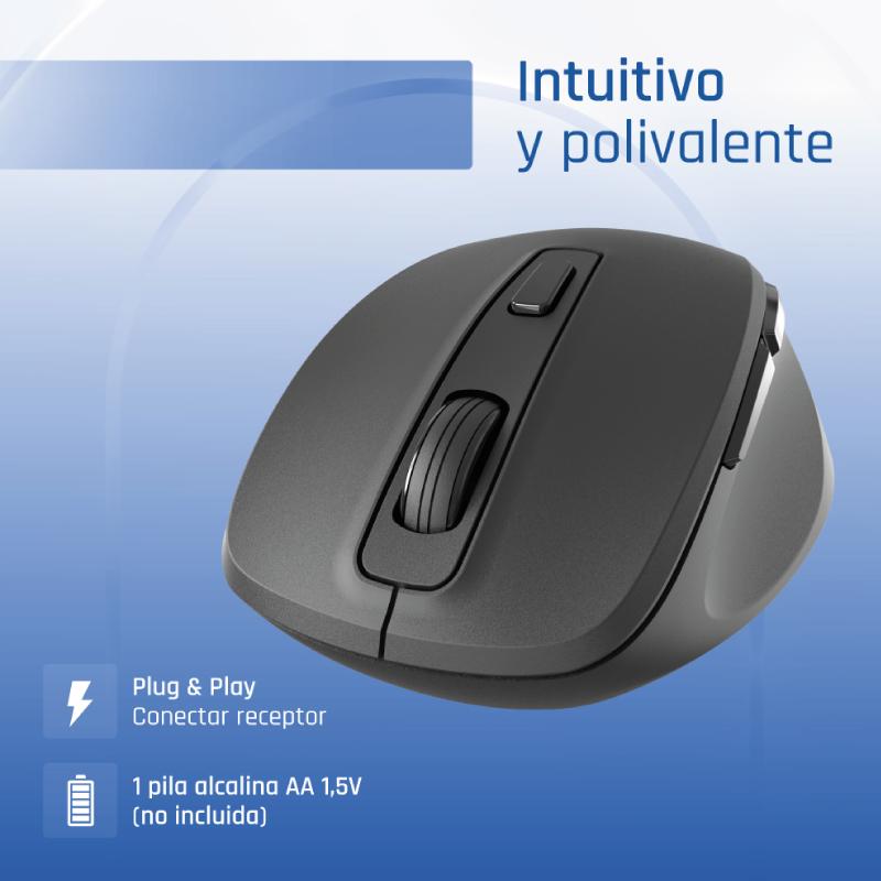 Infortisa Image 4 - iggual Ratón inalámbrico ERGO-SILENT-6D 1600DPI