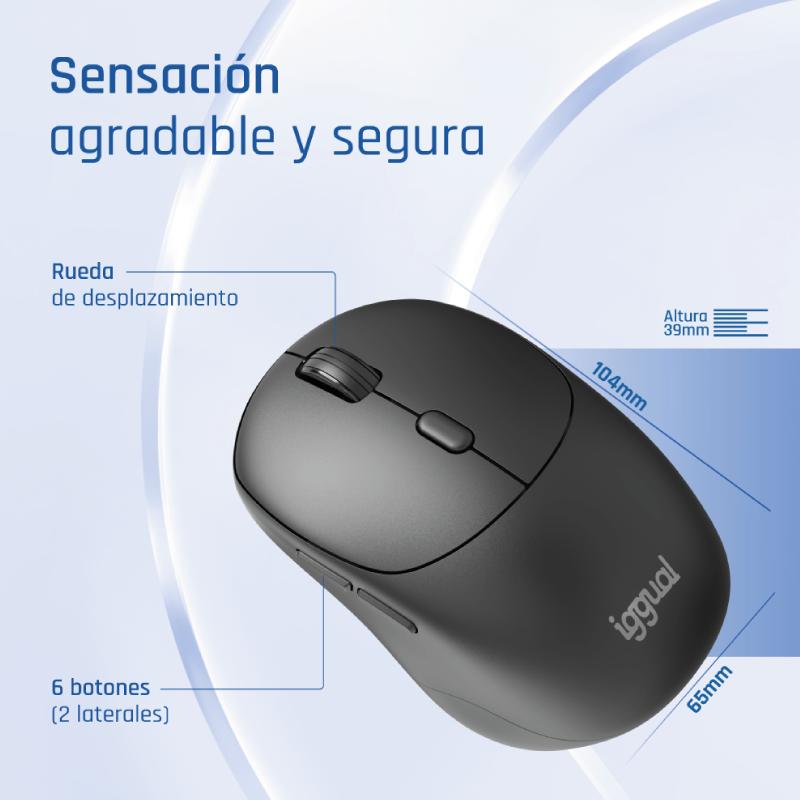 Infortisa Image 5 - iggual Ratón inalámbrico NANO-OFFICE-6D 1600DPI