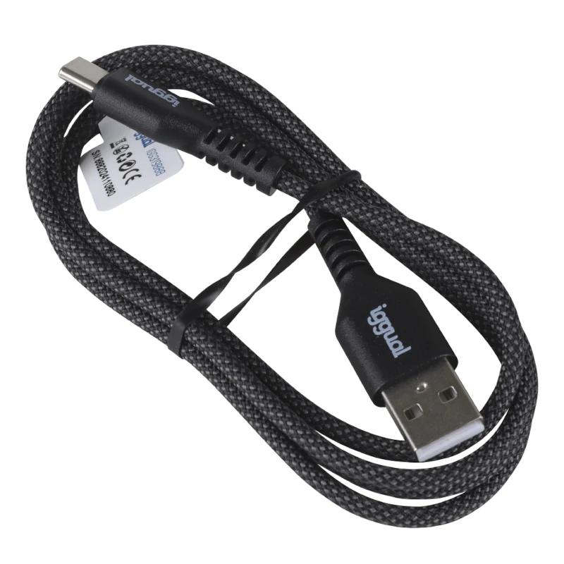 Infortisa Image 1 - iggual Cable USB-A a tipo C 3A 100 cm trenzado