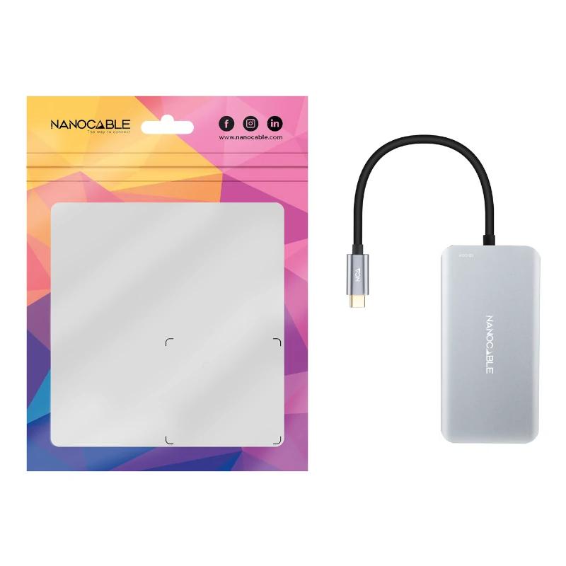 Infortisa Image 3 - Nanocable Hub USB-C 3xUSB3.0+USB-C+USB-C PD 15cm