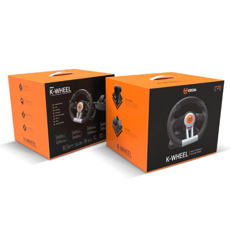 Infortisa Image 1 - Krom Juego de Volante y pedales K-Wheel Multip.